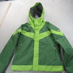 Burton Jacket Womens XS Green Colorblock Hooded Insulated Full Zip‎ Ski Snow